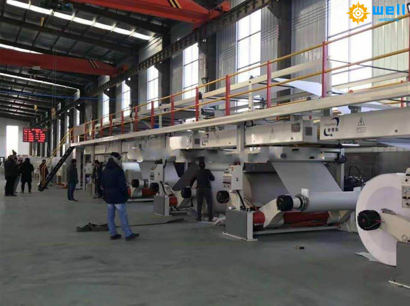 Automatic grey paper hardboard production line