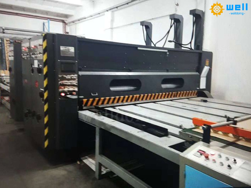 Semi-automatic cardboard box printer slotter die cutter machine